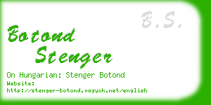 botond stenger business card